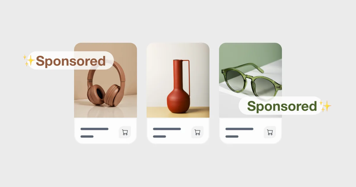 Search results showing a sponsored product placement
