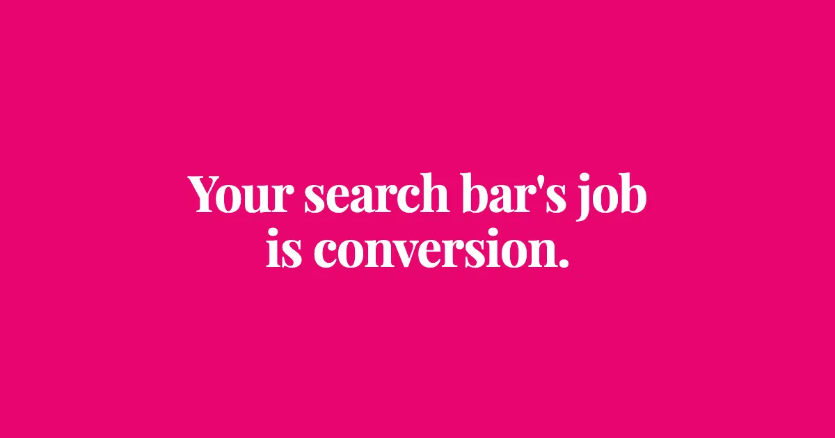 Cerise pink card with a Witty + Pink headline on NLP search and revenue