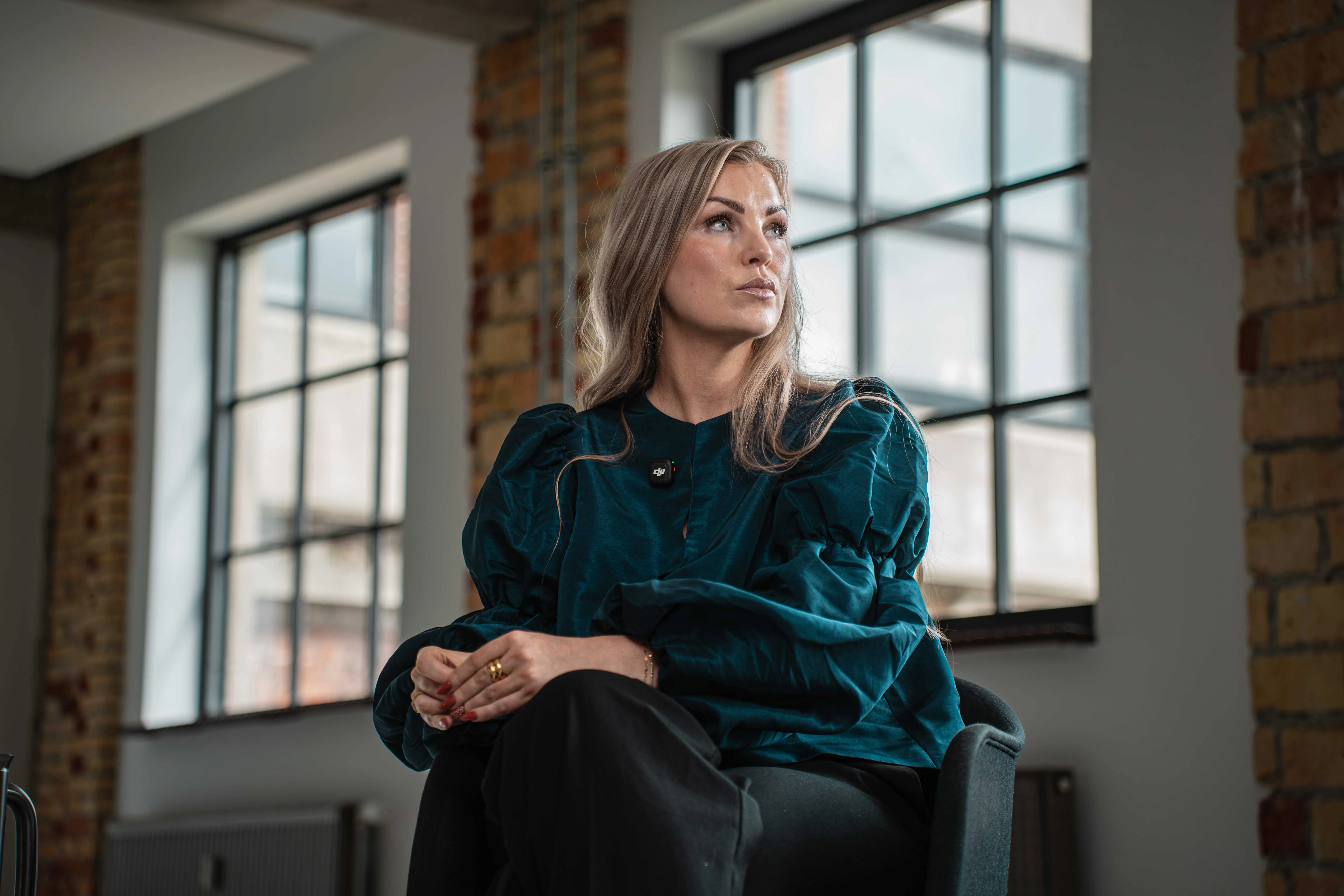 Anna Sophie Christensen, thoughtful during the conversation