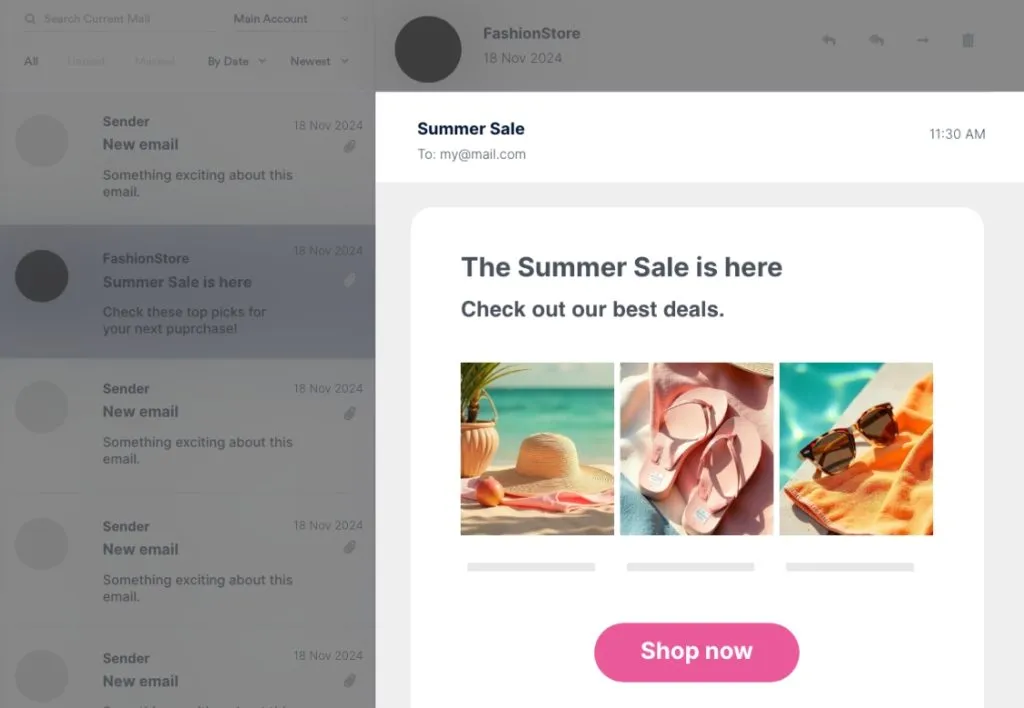 Generic Ecommerce Emails Example