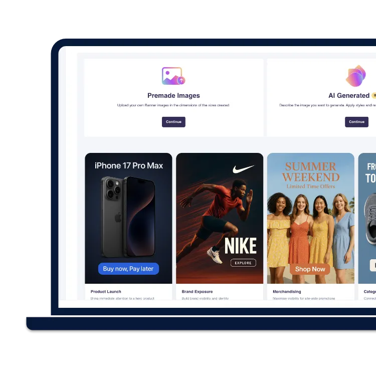 Retail Media Banners dashboard