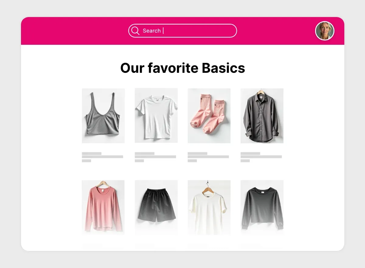 Initial Content with Category Highlights