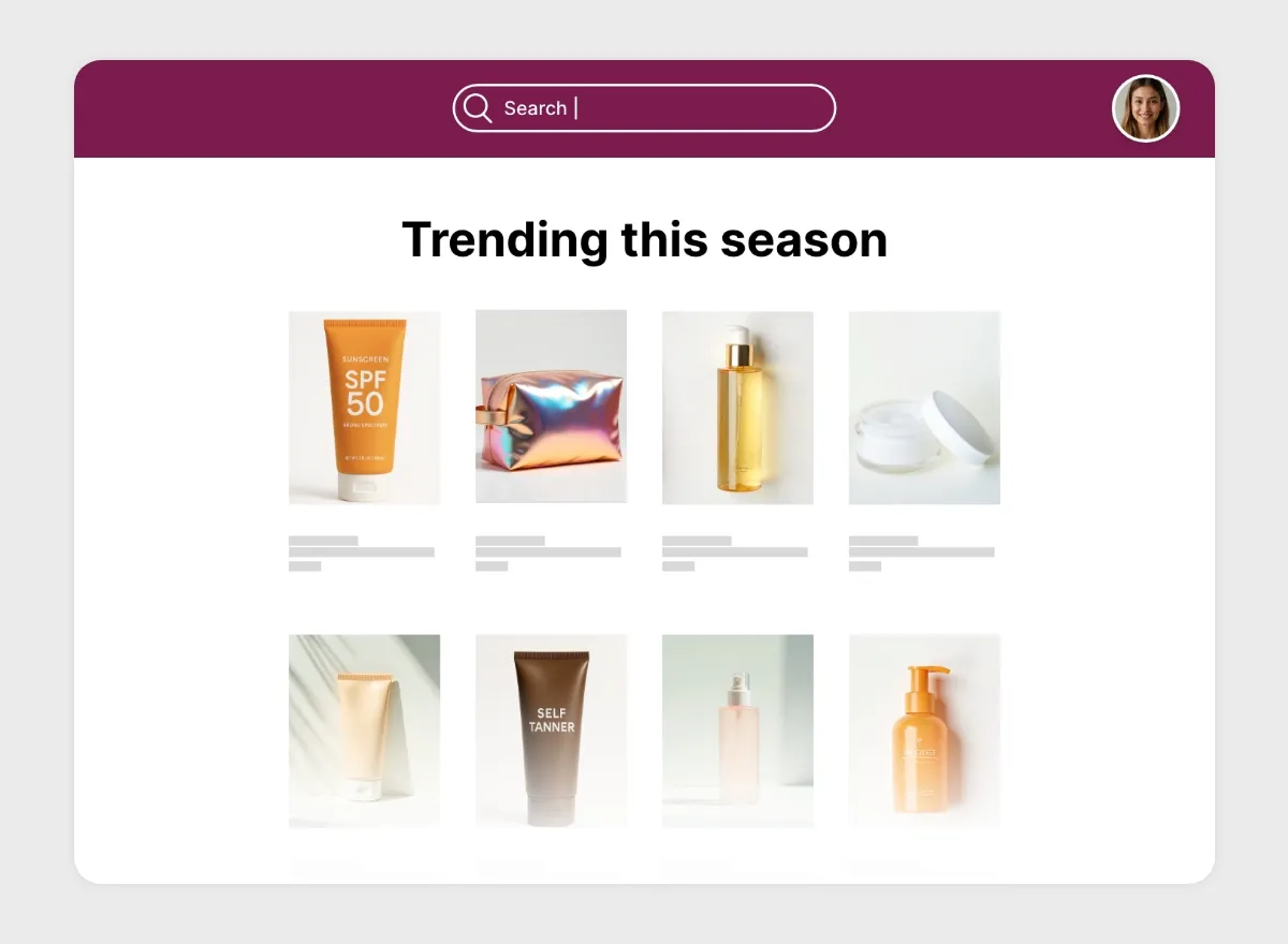 Initial Content with Seasonal Campaigns (e.g. Summer)