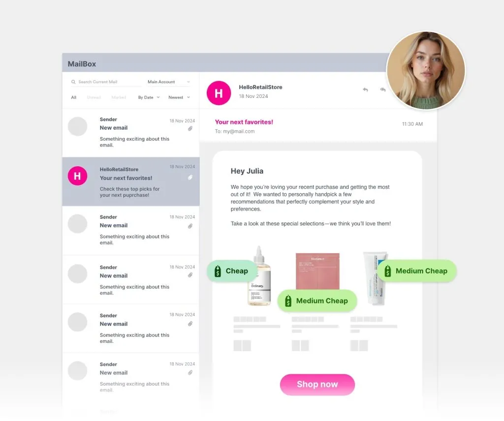 Budget Zones in Email