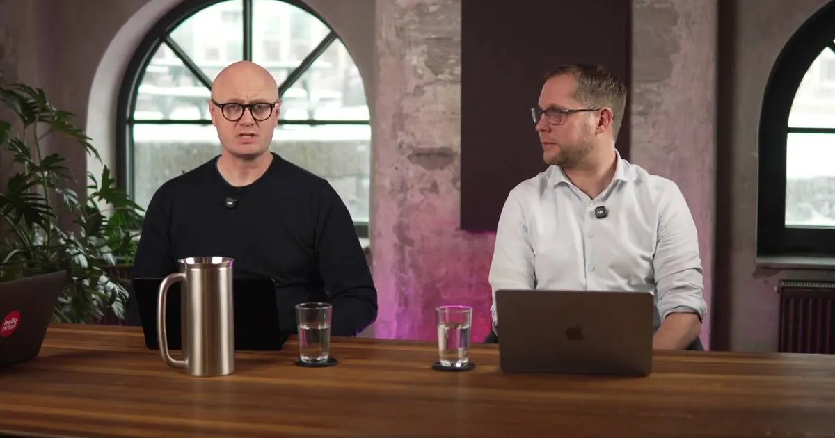 Hello Retail presenters discussing product-centric AI timing models at the recording studio