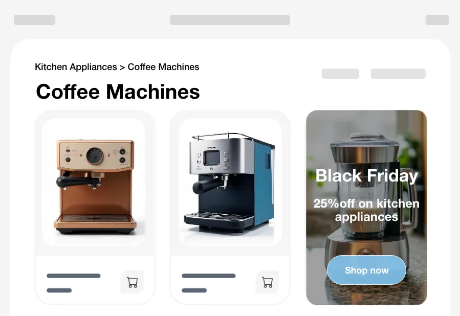 Merchandising Campaigns banner example