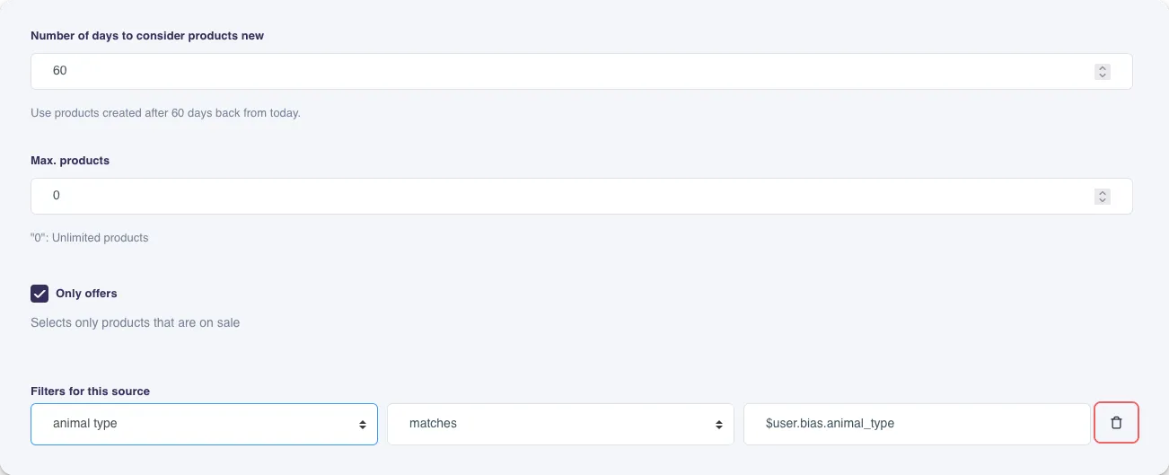 Use Bias Recommendations