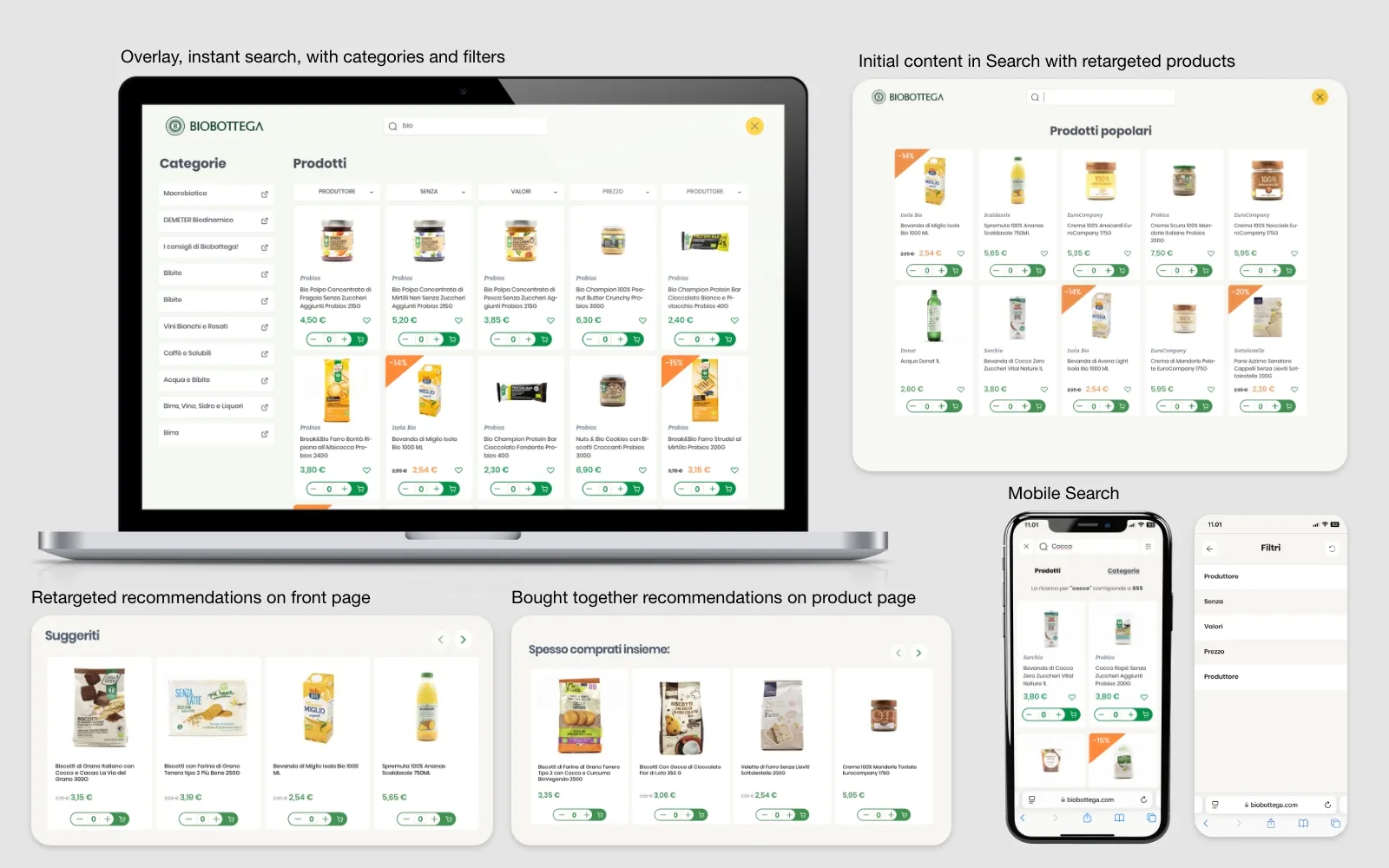 Hello Retail Search and Recommendations on biobottega.com