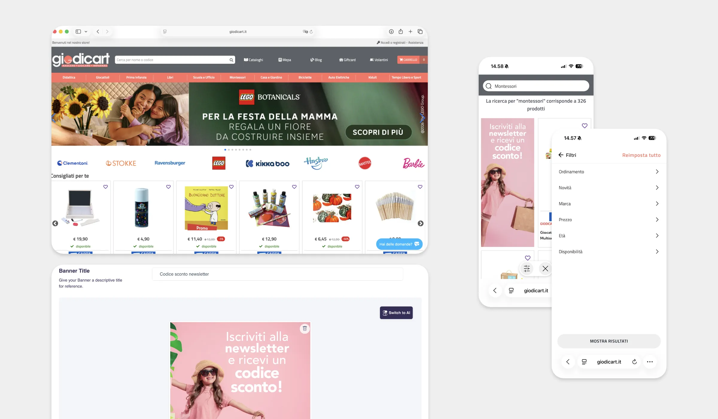 Giodicart — <keep>Hello Retail Search and Recommendations</keep> met een uitgebreid assortiment speelgoed en educatieve artikelen