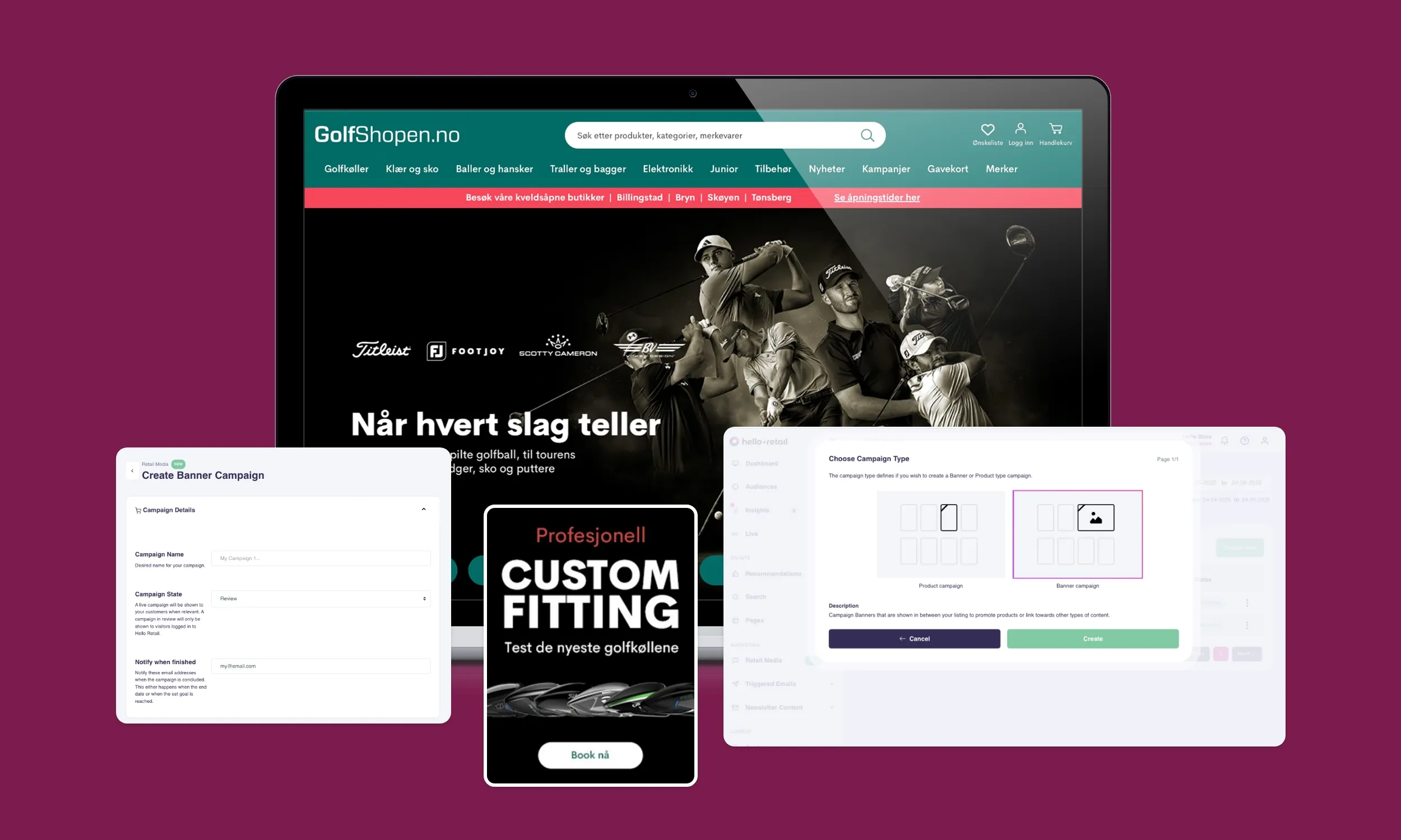 Sports Store Uses Hello Retail Banners to Promote Their Services