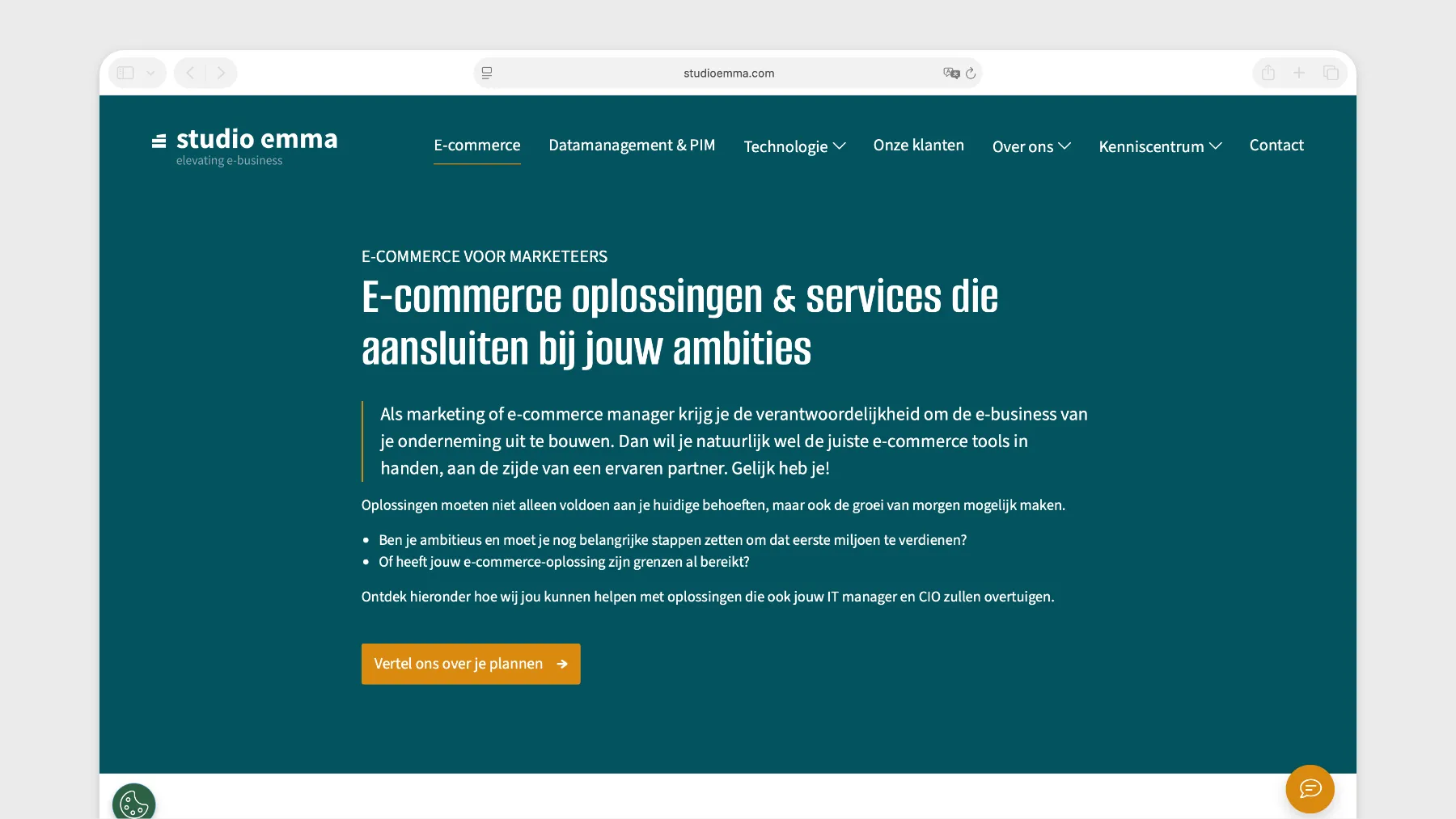 De website van Studio Emma