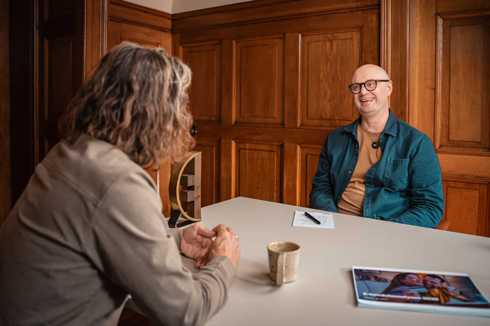 Carsten Rose Lundberg and Rasmus Skjoldan in conversation at Dansk Erhverv in Copenhagen