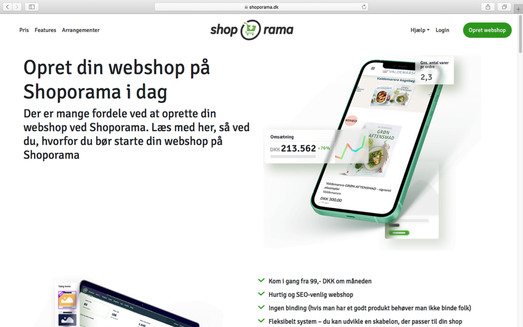 Shoporama homepage